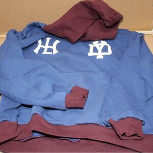Holiday Brand HL*DY Hoodie Two Tone Blue Maroon XXL